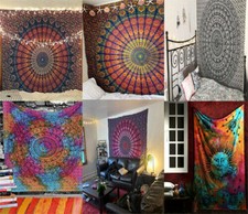 Couvre lit mural hippie indien - couvre-lit,
