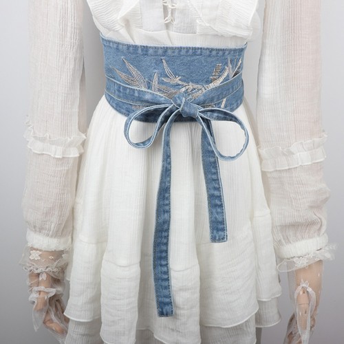 Ceinture jean brodée - jean,