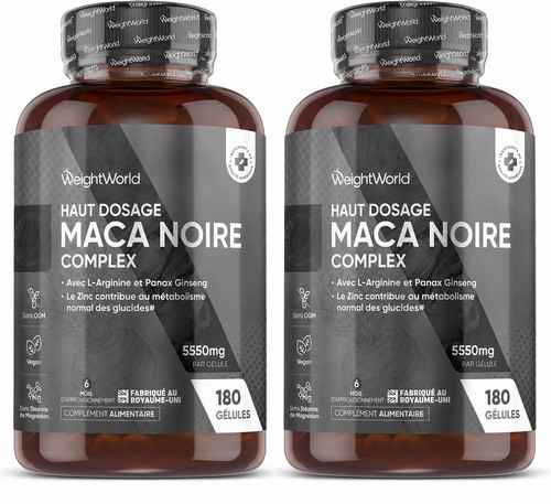 Boites maca noire 5550mg 180 - boites,