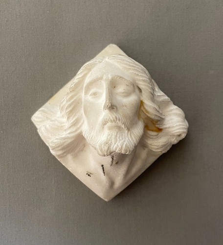 Tête christ albâtre - tête, en