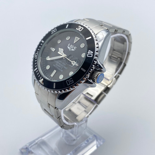 Montre acier quartz cadran - acier,