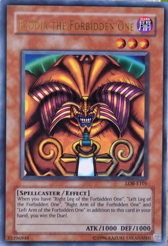 Carte lob e101 exodia - carte,
