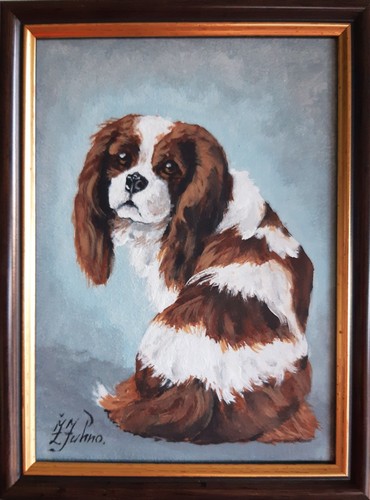 Peinture huile cavalier - peinture, l'huile