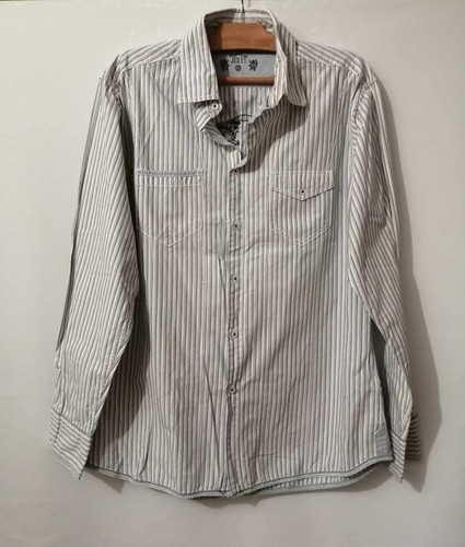Chemise bleue rayures coton - chemise,