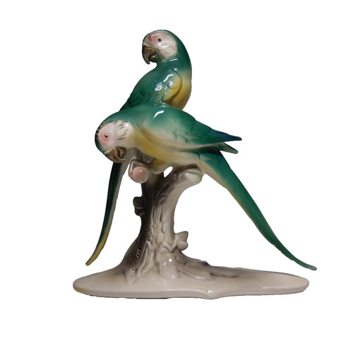 N24 495 sculpture perruches - n24.495,