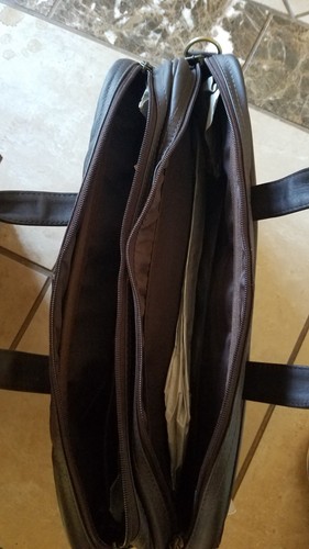 Brown leather portfolio