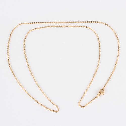 Collier chaine dore - 50cm, acier