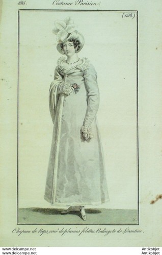 Gravure mode costume parisien - gravure,