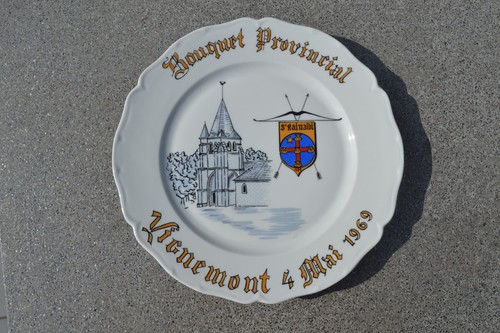 Assiette tir arc bouquet - assiette,