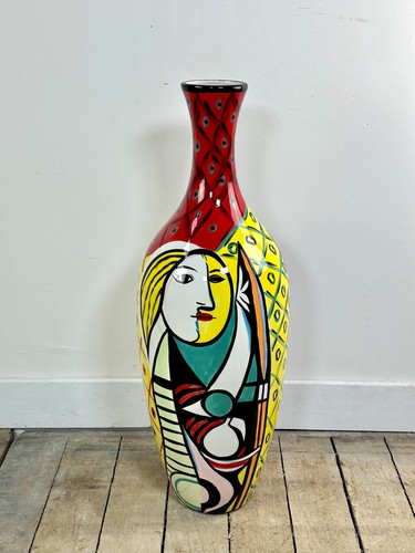 Vase cubiste céramique - vase,