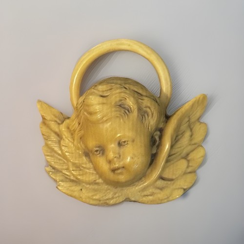 Cradle cross medal cherub - cross,