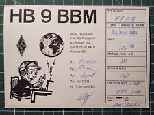 BR0198 Carte radio amateur QSL - 1976 HB9BBM WILLY HAGMANN - LOSTORF