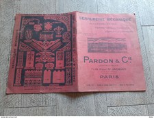 Catalogue serrurerie mécanique  pardon à paris 1911 persiennes stores magasins