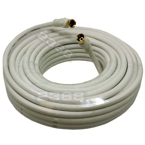 White rg6 type coaxial 75ohm - rg6, f-type