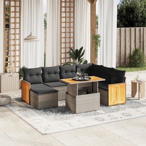 Salon jardin avec coussins - avec,