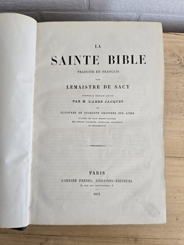 Sainte bible par abbé - la, l'abbé