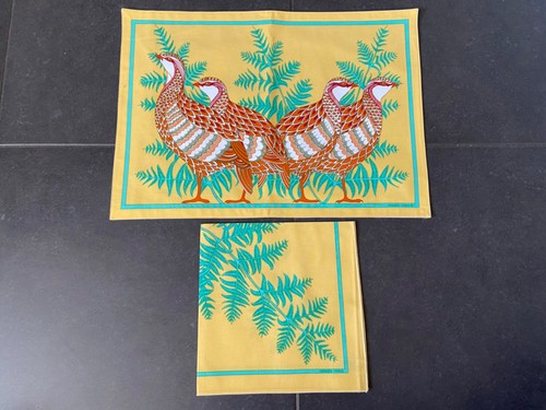 Set table hermès jaune - 1,