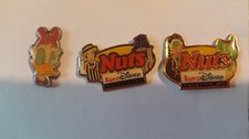 3 pin's Disney 1 DAISY et 2 euro disney Sponsor " NUTS " Mainstreet Frontièrland