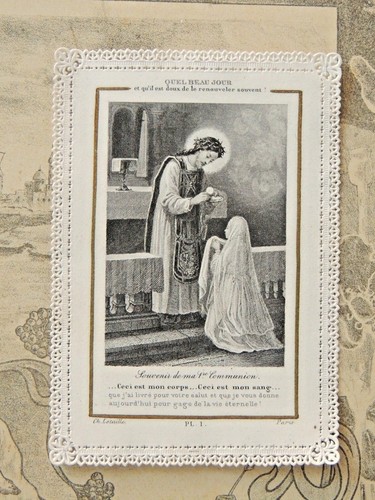 Ancienne image pieuse canivet - image,
