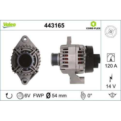 Alternateur valeo 443165 - 443165,