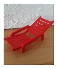 Playmobil chaise longue rouge - longue,