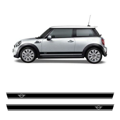 Mini cooper side - side, stripe