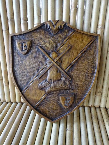 Blason bois sculpté - blason,