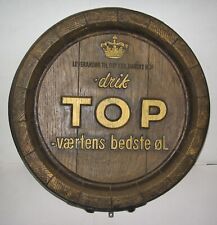 TOP PILSNER CERES DANMARK ENSEIGNE TONNEAU BIERE VINTAGE BARREL ADVERTISING SIGN