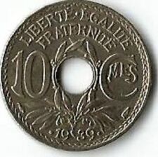 Fautée 10 centimes 1939. Coin