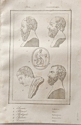 Gravure grece socrate - gravure,