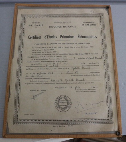Ancien diplome brevet