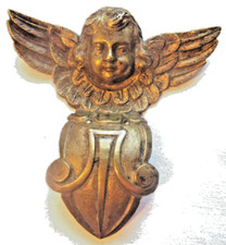 Angelot bronze doré, décoration de lustre ou de pendule: Napoléon III