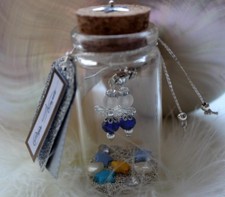 Anges Dans Le Verre Boucles D'Oreilles Pendentifs Cristal Perle Idée Cadeau