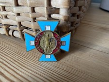 Catholicisme, religion: Broche émaillée - Langres - Croix de Malte
