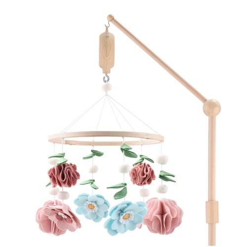 Crib mobile for girls - crib, wooden