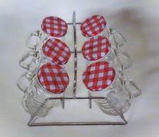 Présentoir à épices 7 pièces - support en métal + 6 Pots en verre