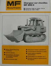 brochure travaux publics Massey Ferguson chargeur sur chenilles MF 600 C