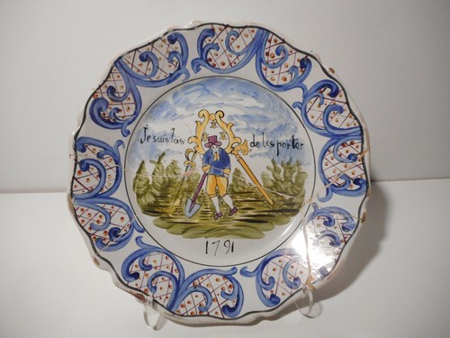 Assiette ancienne faience - , 19