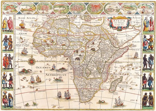 Carte afrique vintage art - carte,