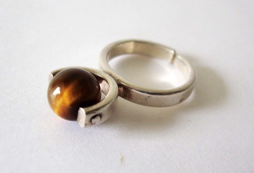 Bague moderniste argent - , et