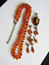 LOT Bijoux AMBRE et ARGENT - 1