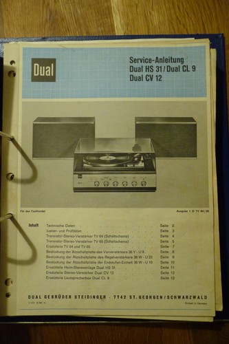 Manuel service pour dual hs - de,