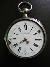 MONTRE GOUSSET en ARGENT à CLÉ en état de marche à restaurer de Champdeniers
