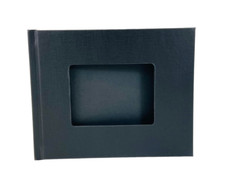 15.2cmx20.3cm Photo Livre Reliure Noir Lin Avec 10.2cmx7.6cm Fenêtre Coupe