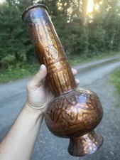 Grand Vase Cuivre Émaillé Émaux Enamel Vase Limoges Design Vintage