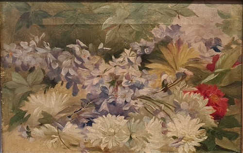 Nature morte fleurs - nature, huile