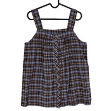 Blouse Sans Manches À Col Carré En Mélange De Coton Marron Jennyfer Taille M