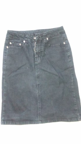 Jupe courte jean noir stretch - jupe,