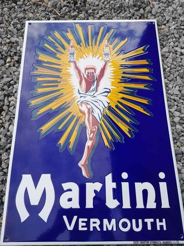 Plaque émaillée martini - plaque,