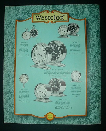 1929 paper color westclox - color,